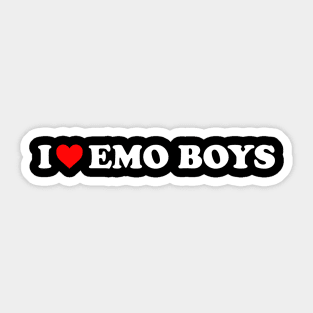 I love Emo Boys Sticker